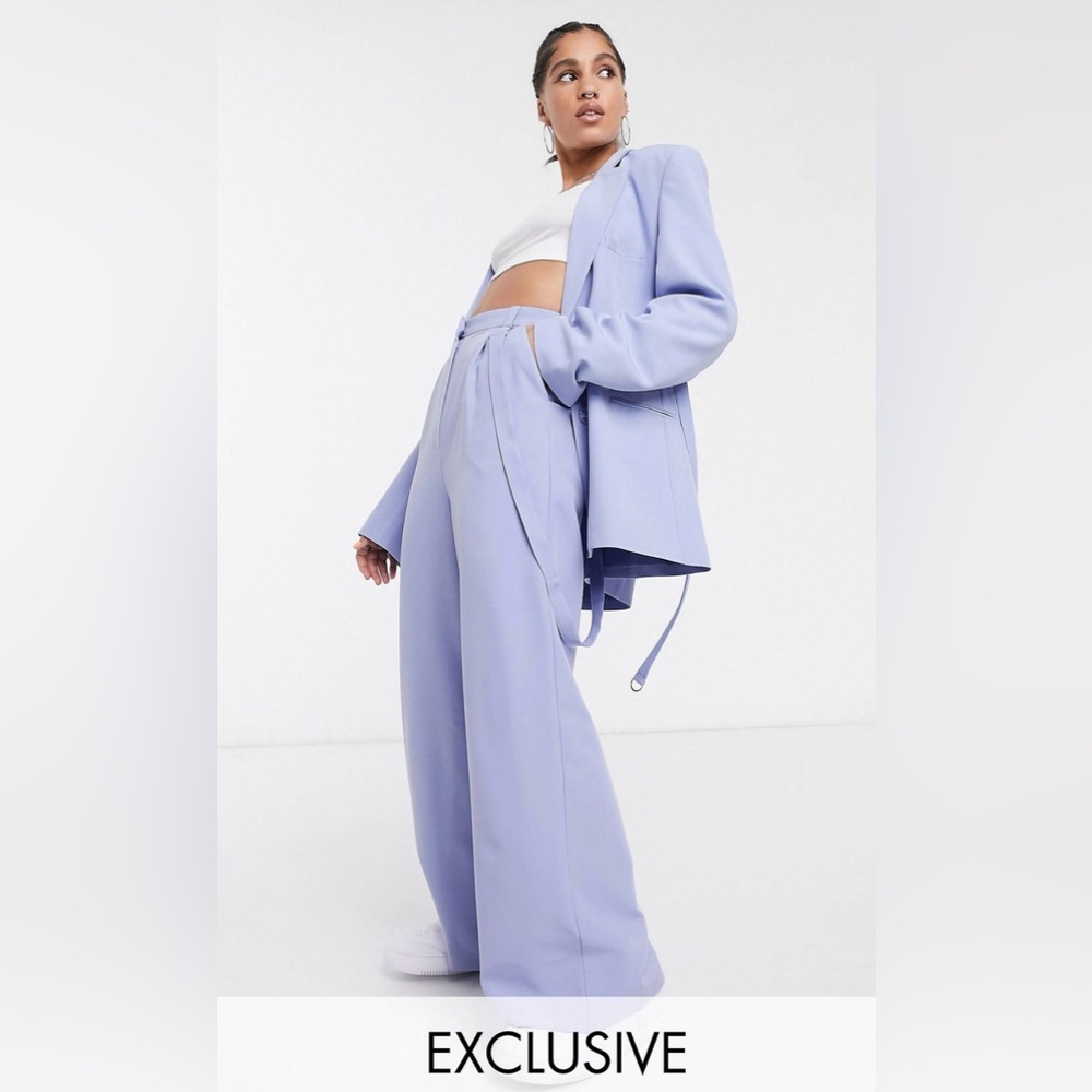 ASOS Collusion wise leg pants with suspender